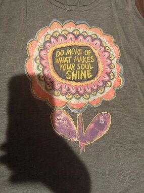 NATURAL LIFE Gray Tank Top with Multi-Color Floral Graphic